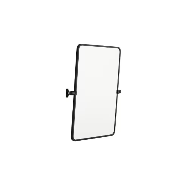 GlucksteinElements Westbury Metal Matte Black Frame Pivot Mirror