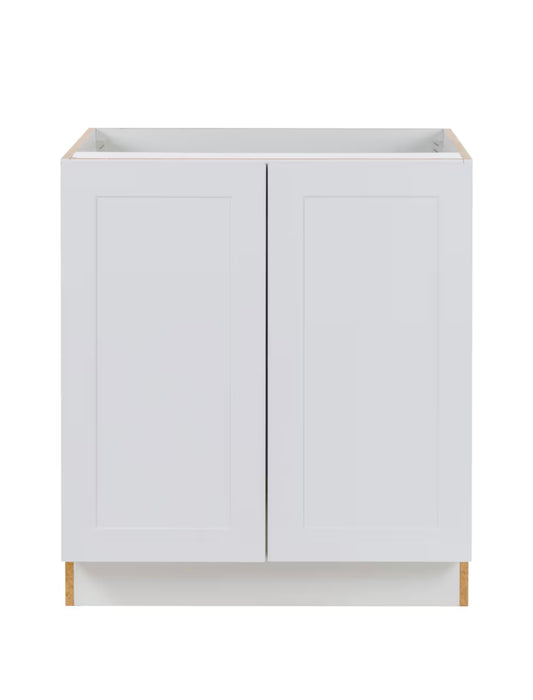 Edson 30-inch W x 34.5-inch H x 24.4-inch D Shaker-Style Assembled Kitchen Base Cabinet in White (new)