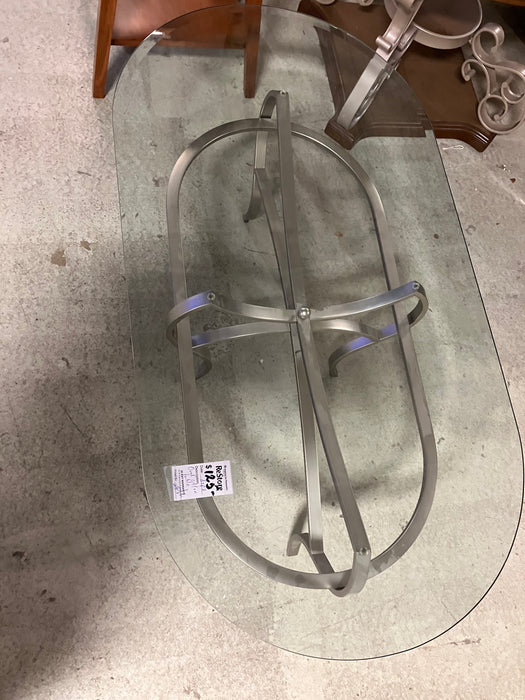 Oval Glass Table