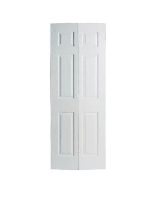 Masonite 30-inch x 78-inch Primed 6 Panel Hollow Core Textured Interior Bi-fold Closet Door (new)