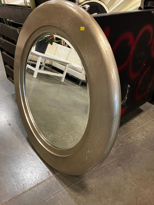 Round Silver Wall Mirror