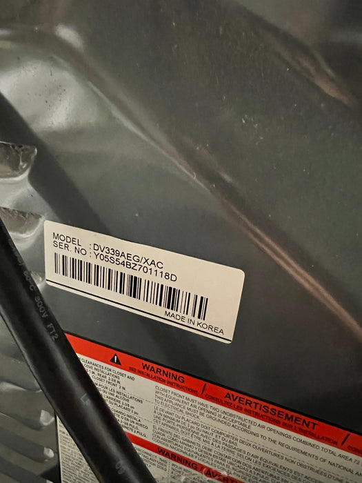 Samsung DV339AEG/XAC 7.0 CU.FT Grey (used as is)
