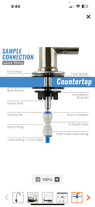 iSpring iSpring GA1-ORB Reverse Osmosis, Kitchen Bar Sink Lead-Free Drinking Water Faucet, Oil Rubbed Black (new)