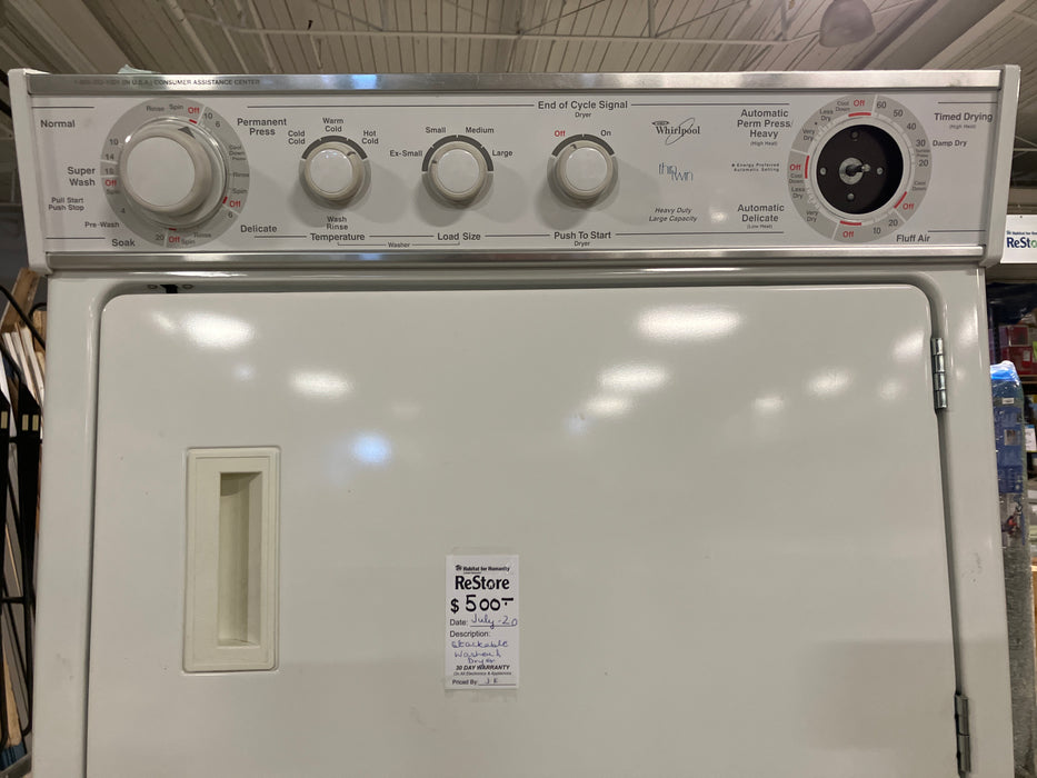 Stackable washer and dryer (used)