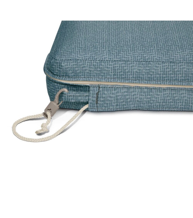 Duck Covers Weekend Water-Resistant Outdoor Patio Dining Seat Cushion, 17 x 17 x 3 Inch, Blue Shadow, 2 Pack