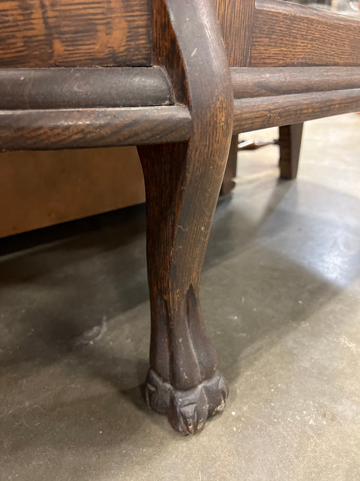 Antique Wooden Curio Cabinet with Claw Feet (used)