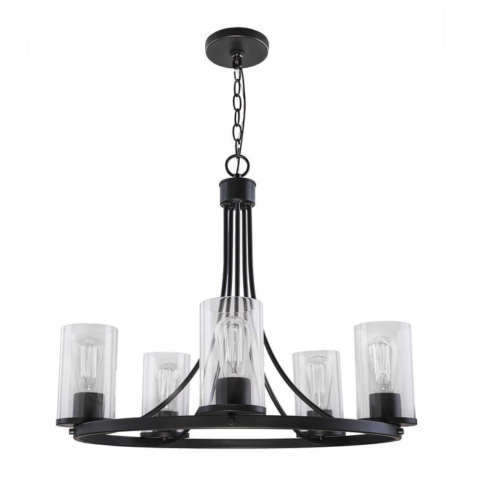 DSI 5-Light Black Chandelier with Clear Shades