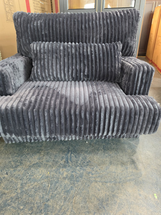Ermia Modern Upholstered Faux Fur Arm Accent Chair with Pillow - Upholstery Colour Grey - TD-CH0052-RH GRAY-ARMCHAIR