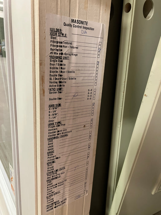 Outswing Exterior Door with Glass Pane (new)