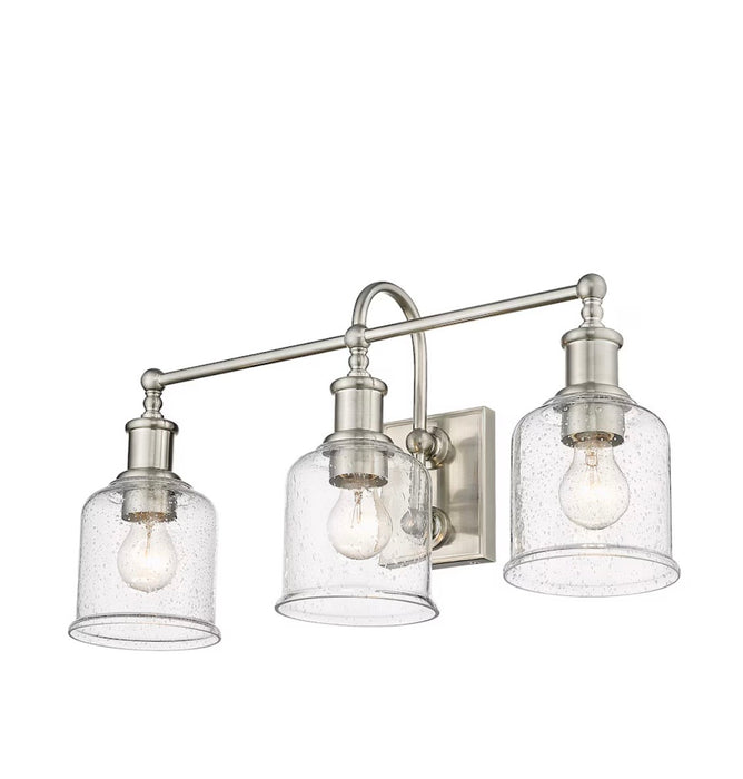Z-Lite Z-Lite Bryant Transitional Brushed Nickel & Clear Seedy Glass 3 Light Vanity  (new)