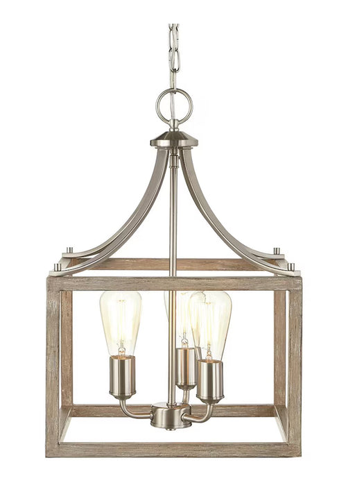 Hampton Bay Boswell Quarter 14-inch 3-Light Brushed Nickel (New)