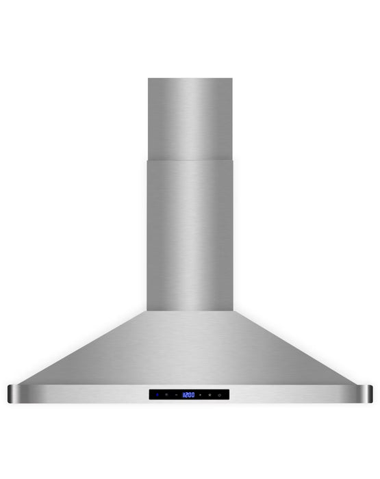 Cosmo 36 in. Vista Collection Ducted Wall Mount Range Hood, Touch Controls, Stainless Steel (new)