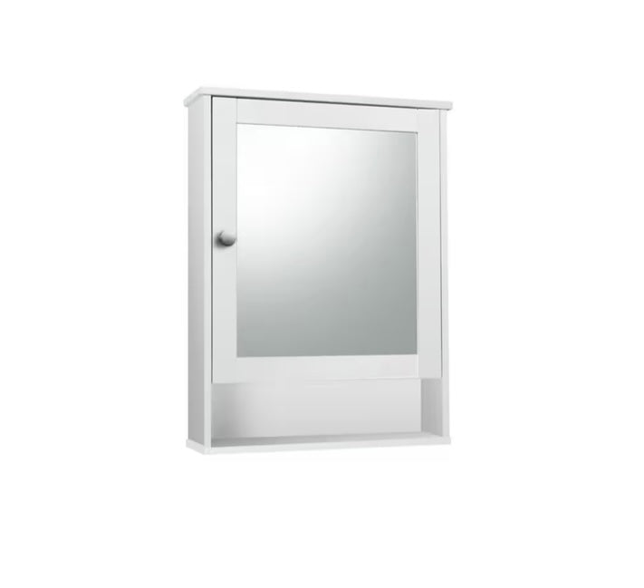 Glacier Bay 22-inch White Medicine Cabinet with Open Shelf