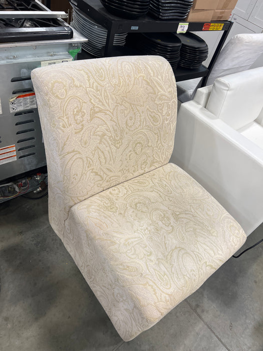Cream Paisley Slipper Chair (used)