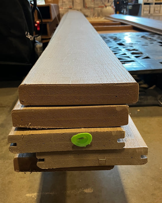 TimberTech Landmark Advanced PVC - 1 In. x 6 In. x 16 ft. - French White Oak Grooved Composite Decking Board (Used)