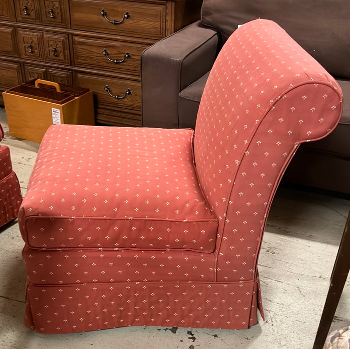 Red Floral Armchair