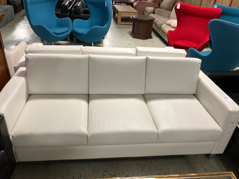 White leather sofa (used)