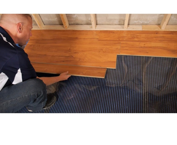 QuietWarmth 1.5 ft. x 5 ft. 120V Floor Heating System for Laminate, Vinyl, and Floating Floors (7.5 sq. ft.) New*