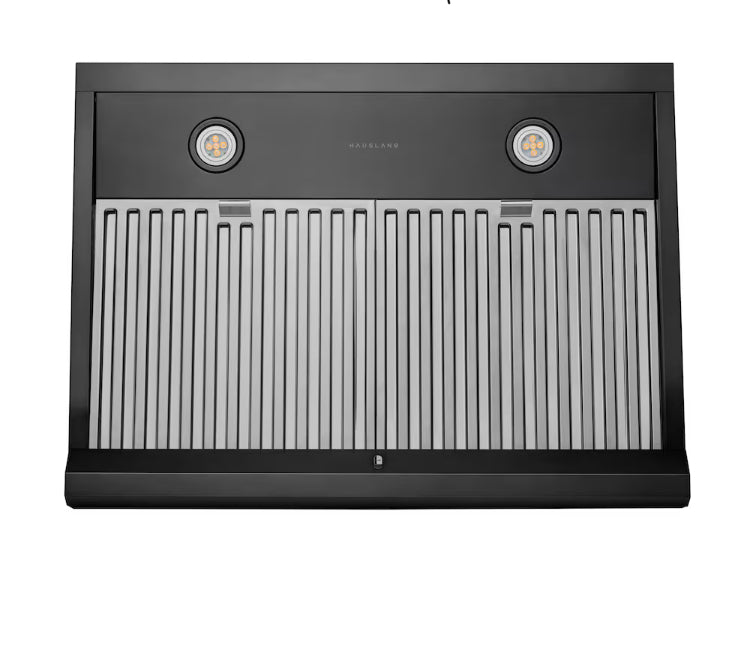 Hauslane 30-Inch Contemporary Under Cabinet Range Hood with 3-Way Venting in Black Stainless (New)
