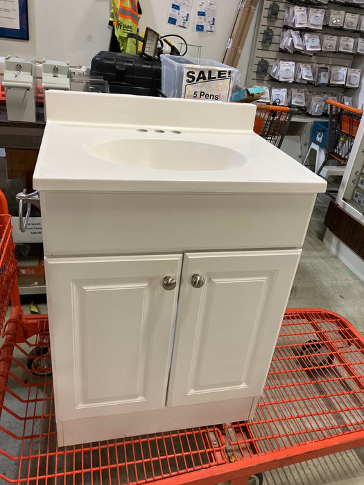 24” White Bathroom Vanity (Used)