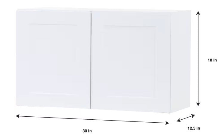 Edson 30 in. W x 18 H x 13 D Assembled Kitchen Wall Cabinet, White (W3018)