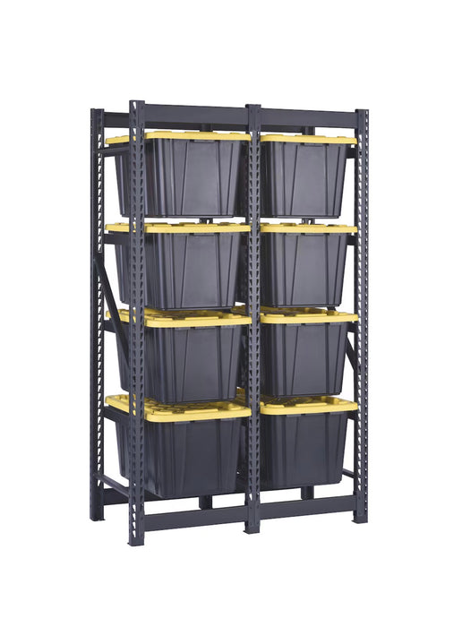Husky 4-Tier Tote Steel Storage Rack in Black (new)