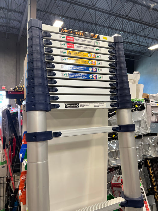 Metaltech 15.5 feet. Telescopic ladder (new)