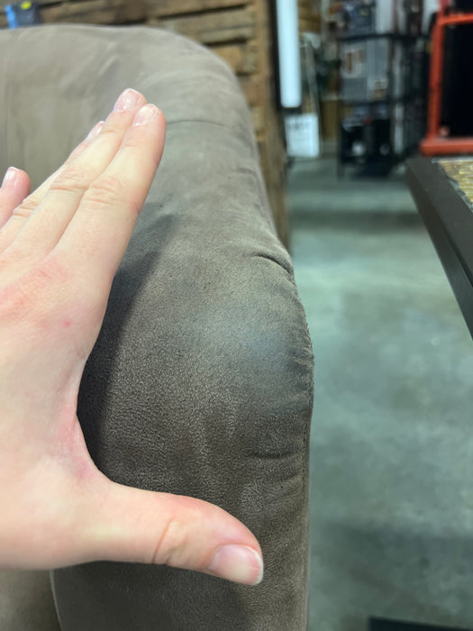 Microsuede Brown Tub Chair (used)