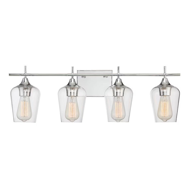Savoy House Octave 4-Light Bathroom Vanity Light in Polished Chrome (New)