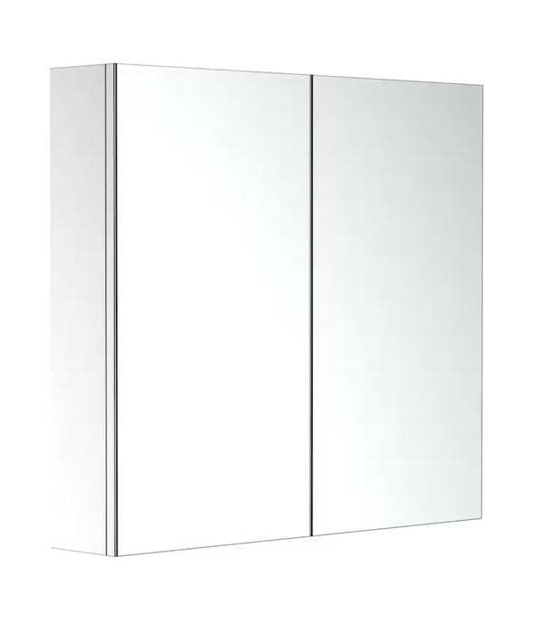 HOMCOM 23.6-inch Mirror Cabinet with Double Doors in Silver (new)