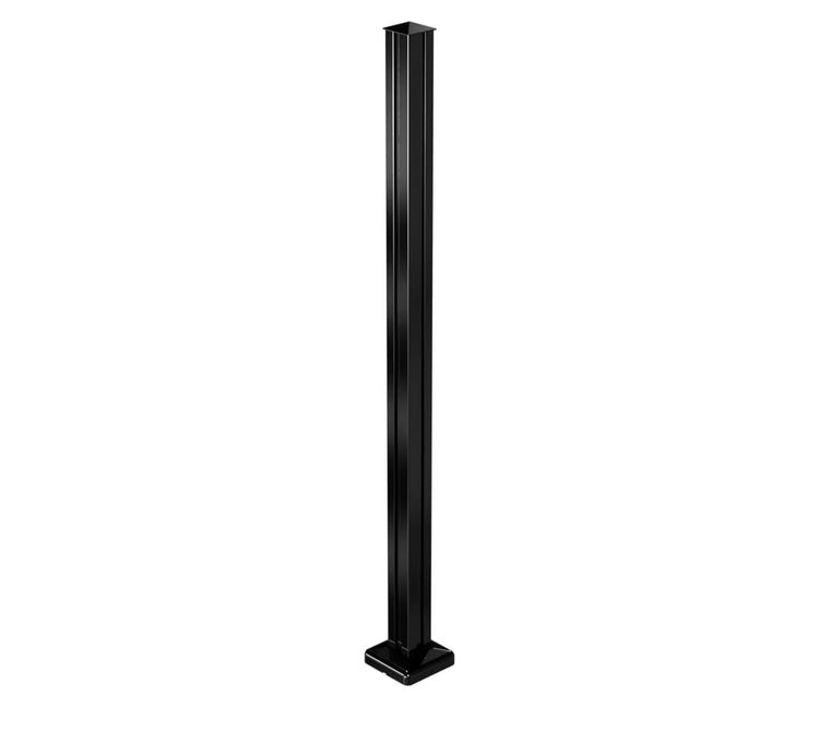Pool Fencing AquatinePLUS Aluminum Fence Post Black — Habitat for ...