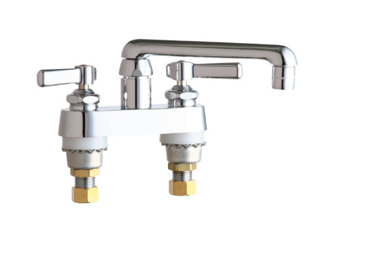 Chicago Faucets Deck-Mounted Polished Chrome Manual Faucet