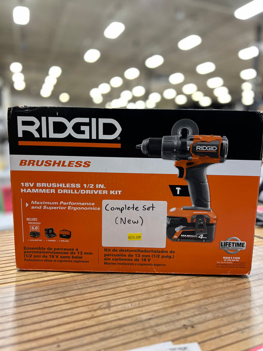 Ridgid Hammer Drill/Driver Set