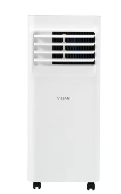Vissani 8,500 BTU ASHRAE (5,000 BTU DOE/SACC) Portable Air Conditioner Cools 150 Sq. Ft. with Dehumidifier and Remote Control in White