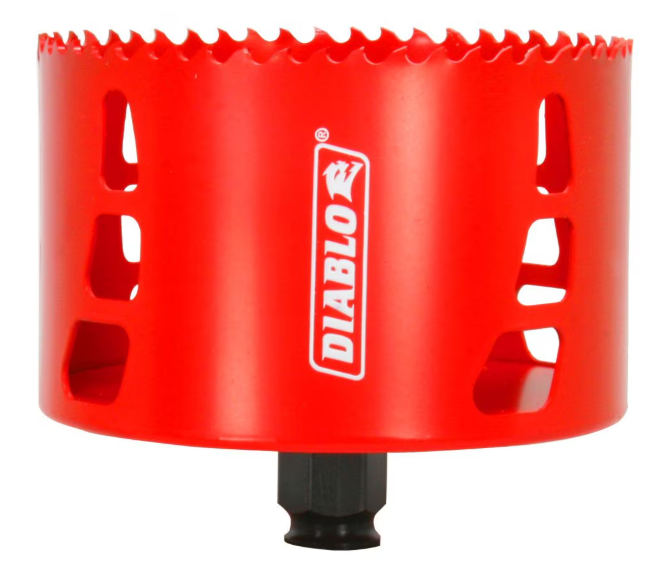 Diablo 4 1/8-Inch Bi-Metal Hole Saw with 2-3/8 in. Cutting Depth for Wood/Metal Cutting (used)