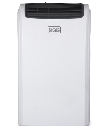 BLACK+DECKER 14,000 BTU/ 7,700 BTU (DOE) Portable Air Conditioner with Heat, White