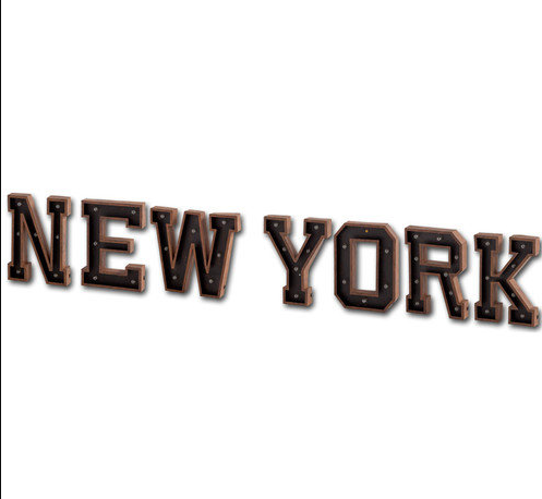 Archera "New York" Metal Battery Powered LED Sign (new)
