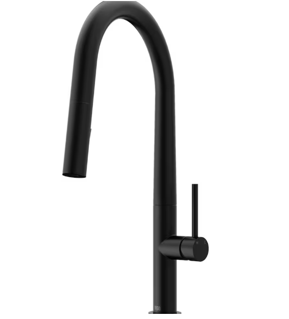 VIGO Greenwich Single-Handle Pull-Down Sprayer Kitchen Faucet in Matte Black (new)