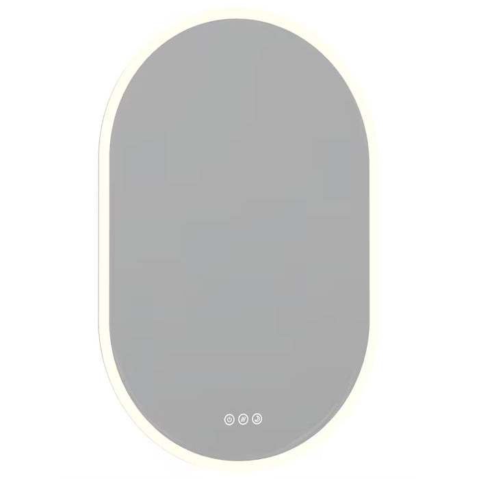 Artika Clara 30in 3CCT Dimmable Integrated LED Oval Wall Mirror with Defogger (New)
