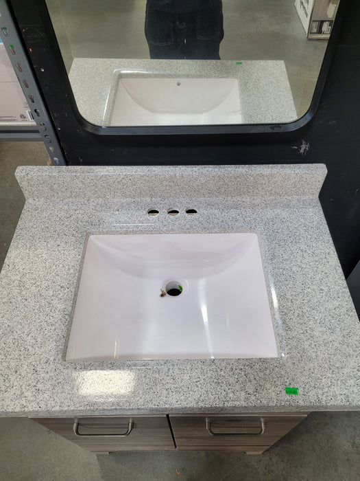 Magick Woods 31-Inch W x 22-Inch D Granite Vanity Top in Napoli with Wave Bowl