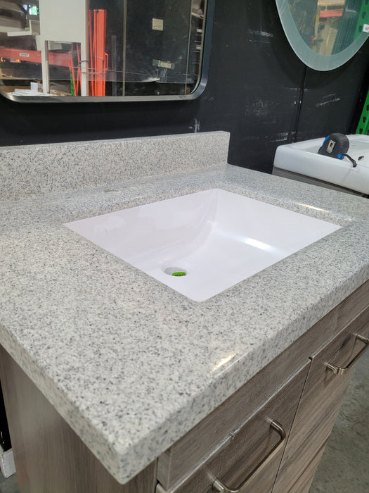 Magick Woods 31-Inch W x 22-Inch D Granite Vanity Top in Napoli with Wave Bowl