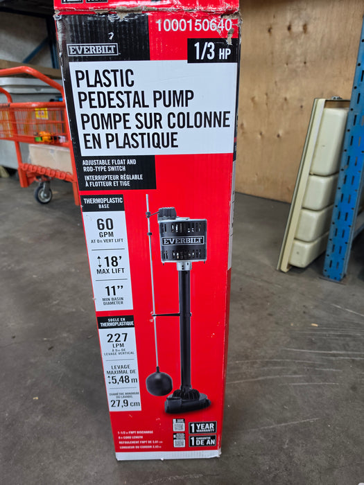 1/3 HP Reinforced Thermoplastic Pedestal Pump