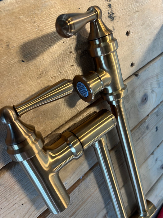 MOEN Wall Mounted Swing Arm Potfiller in Brushed Gold (new)