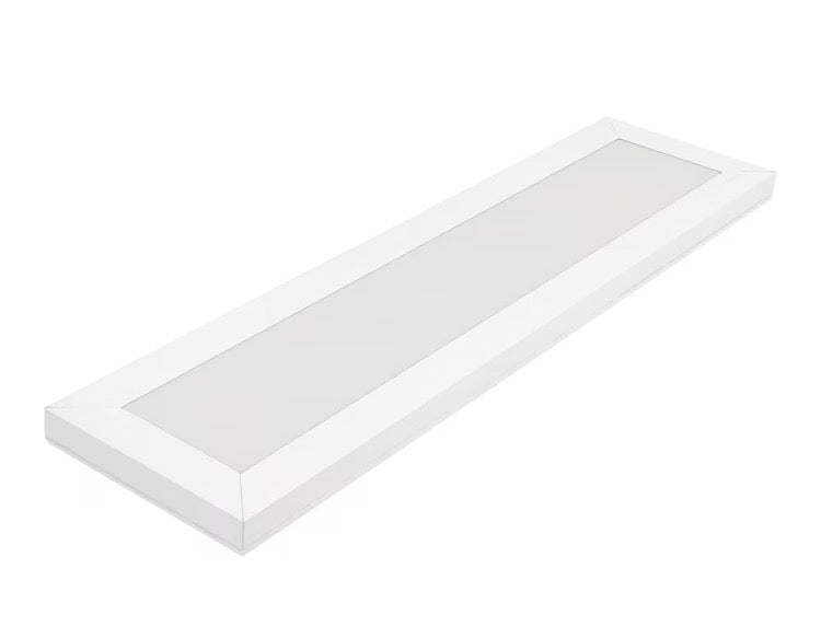 Commercial Electric 6 inch x 2 ft. White integrated LED Flat Panel Troffer Light Fixture 4-Way Selectable Colour CCT