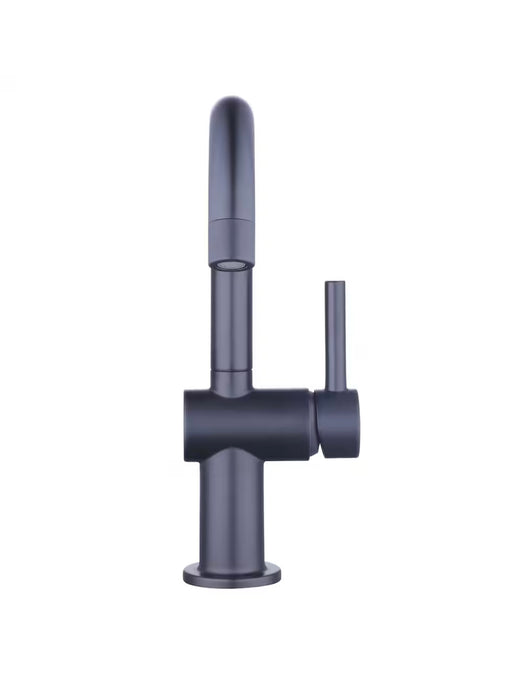 Glacier Bay Dorind 4-inch Centerset Single-Handle High-Arc Bathroom Faucet and Pop-Up Drain Kit in Matte Black (new)