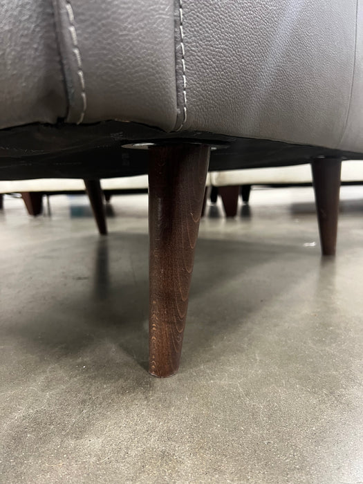 Grey Leather Armchair