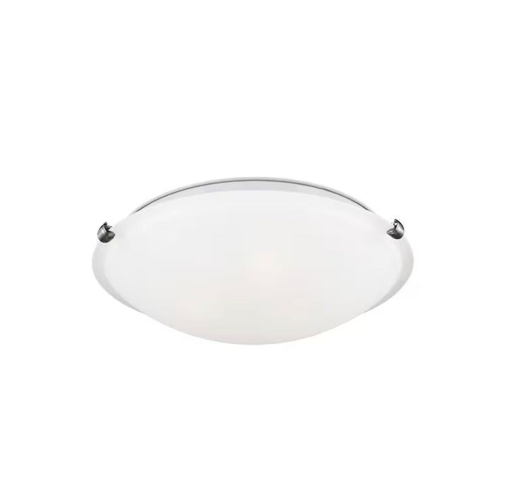 Generation Lighting Clip Ceiling Flush Mount 60w. 3-Light Brushed Nickel Ceiling Flush Mount (new)