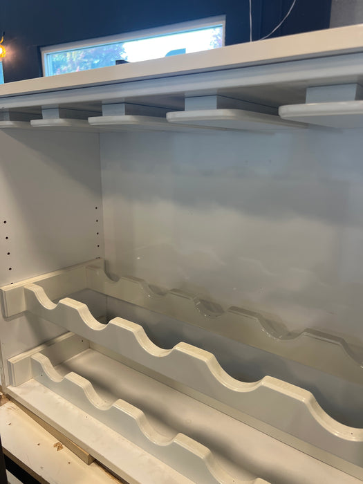 White Kitchen Beveled Cabinets