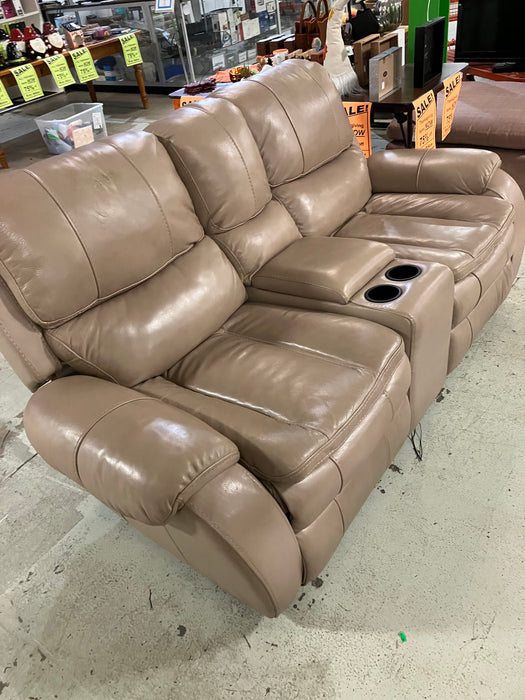 Beige Recliner Loveseat