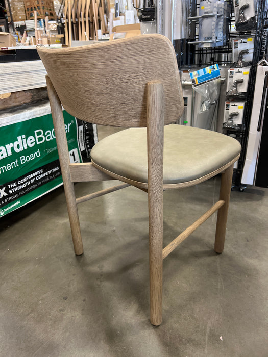 Grey/Beige Wooden Accent Chair (new)